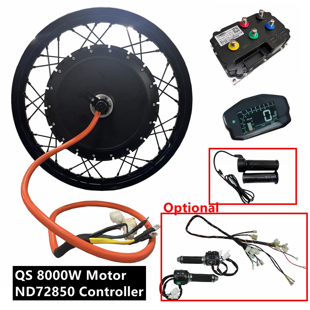 ชุดมอเตอร์ไฟฟ้าสำหรับจักรยานยน - Qs273 Hub Motor 8000W 72V บทวิจารณ์และราคา